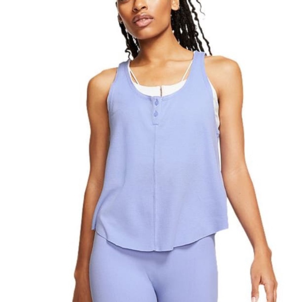 NIKE lilac Henley tank top